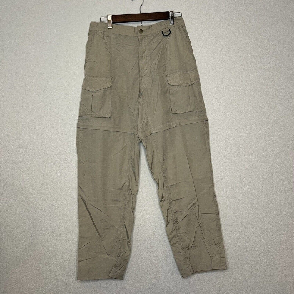 Columbia Men's PFG Khaki Convertible Zip Off Pants Medium Hiking
